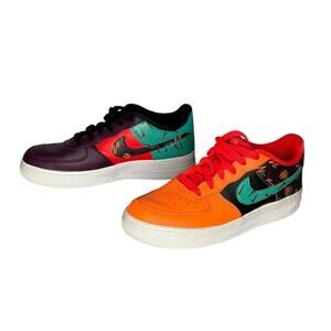 Nike Air Force 1 LV8 GS Low "What The 90s" Multicolor Way AT3407-600 Size 7Y
